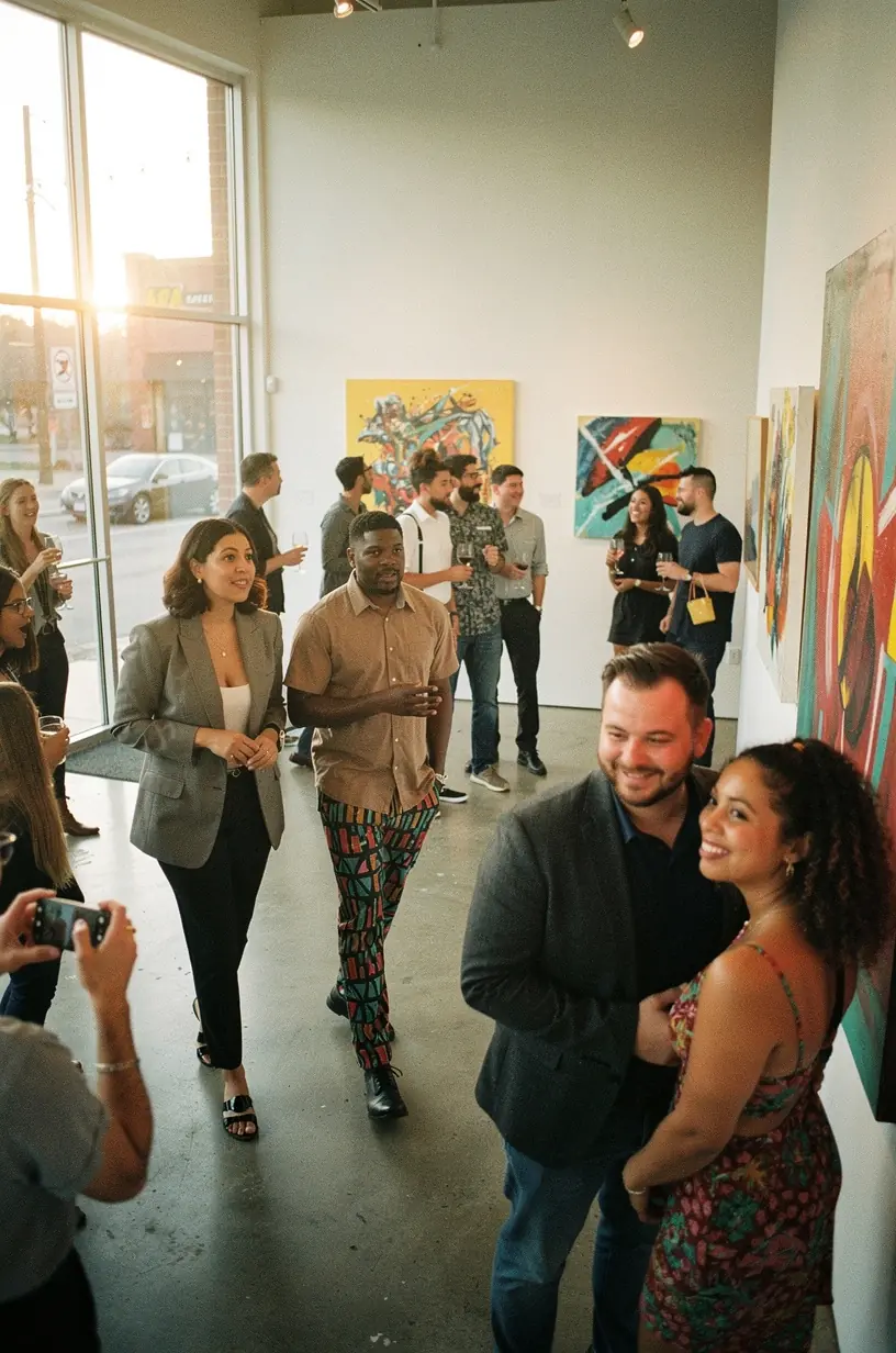 Jazz musicians performing in an urban setting