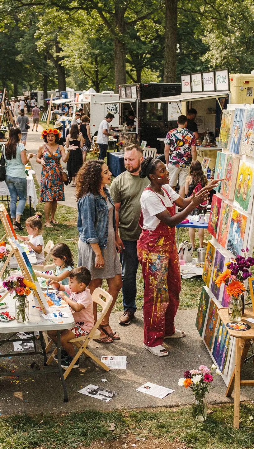 Engaging with local art installations and exhibits