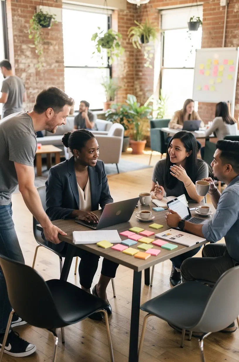 Pub trivia night participants enjoying social interaction